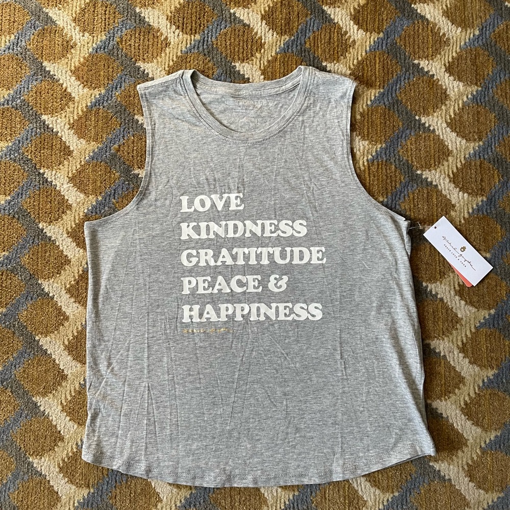 SPIRITUAL GANGSTER - happiness muscle tank Xtra Large